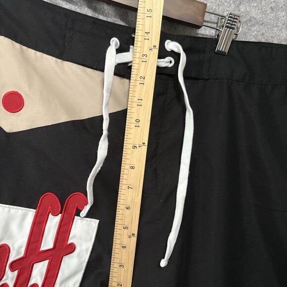 Simpsons Duff Beer Shorts Mens Size XL Black Calhoun Sportswear Drawstring - Picture 6 of 8